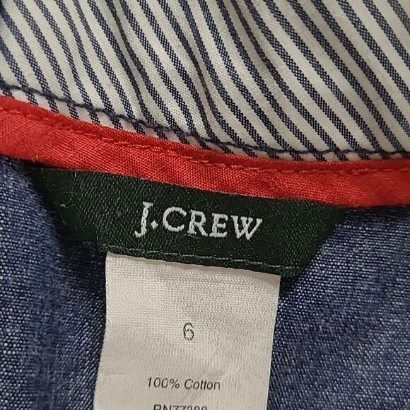 6 JCREW SOFT DENIM SCHOOL GIRL ACADEMIA STYLE BLUE MINI SKIRT  MEDIUM - Picture 6 of 9